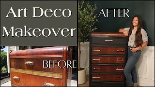 Vintage Art Deco Dresser Transformation // Giving Art Deco A Modern Vibe
