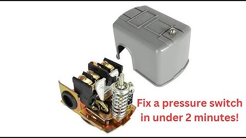 How to fix a well pump pressure switch in under 2 minutes