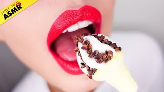 ASMR ICE CREAM MARSHMALLOW AND CHOCOLATE CACAO NIBS EATING NOISES