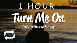 [1 HOUR 🕐 ] David Guetta - Turn Me On (Lyrics) ft Nicki Minaj