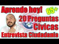 EXAMEN de ciudadania americana en español para ADULTOS 20 preguntas cívicas APRENDE FACIL HOY 🇺🇸