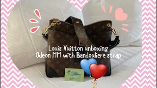 Louis Vuitton Odeon MM unboxing with Bandouliere strap 