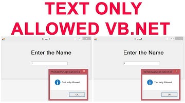 Text only Allowed using Vb.net