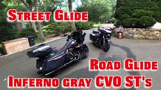 2 Inferno Gray CVO ST's Road Glide and Street Glide