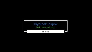 HTML darsi. Web dasturlash. FrontEnd. #1_dars. Video tanishuv, kod yozish, tushuncha olish!