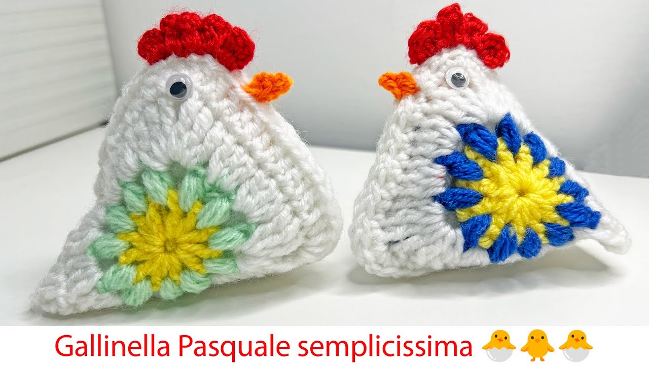 Gallinella Pasquale semplicissima all'uncinetto 🐣🐥🐣