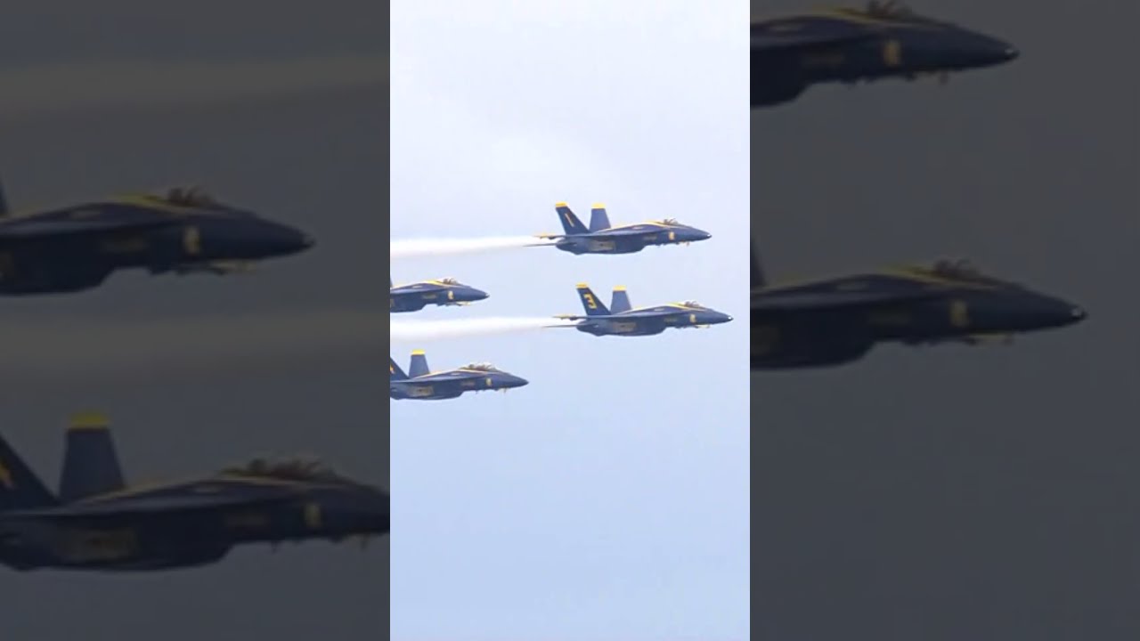Blue Angels Perform Diamond Aileron Roll Above Seattle