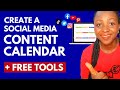 How to create a content calendar for social media  free tools