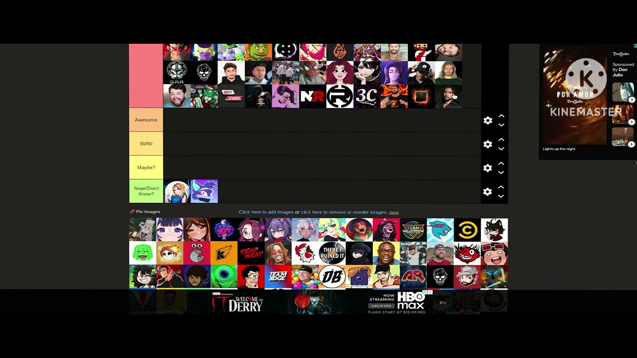 Seto Kaiba Ranks YouTube Channels Pt 6 on Tier List Maker