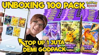 MENCARI GODPACK DAN KARTU EMAS!! UNBOXING 100 PACK GENETIC APEX!! - Pokemon TCG Pocket screenshot 4