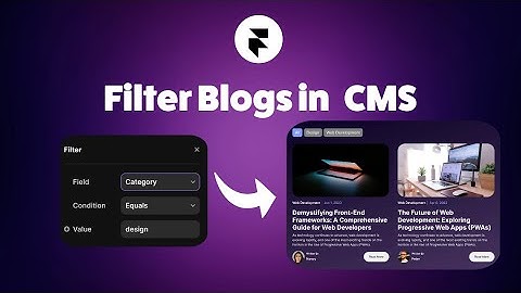 Filter Blog Based On Category in Framer for CMS