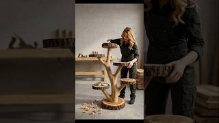 Satisfying Woodworking: Turning a Tree Branch into Luxury Decor! #woodworking #diy #craft #upcycling