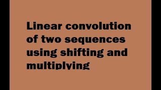 Convolution sum of two sequences
