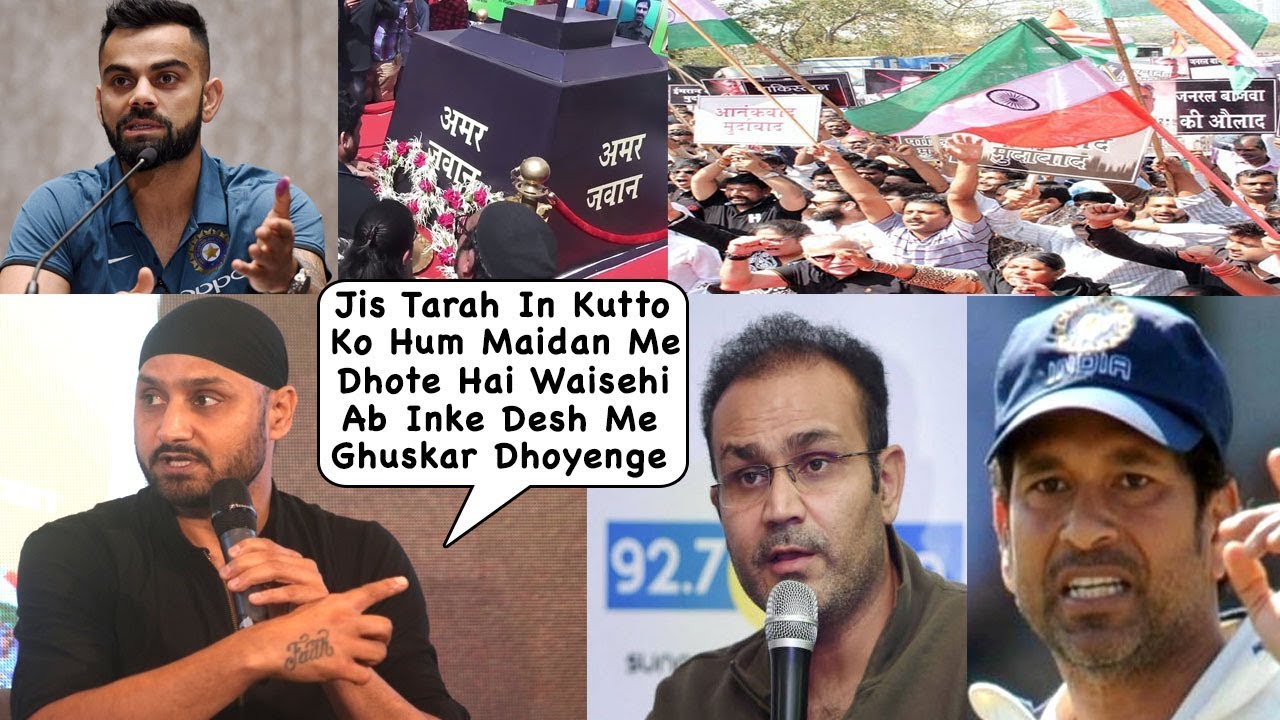 Indi@n Cricketerz Angry Reaction, Sl@ms Paakist@n For Pulawamaa Incident | Virat Harbhajan Sehwag - YouTube