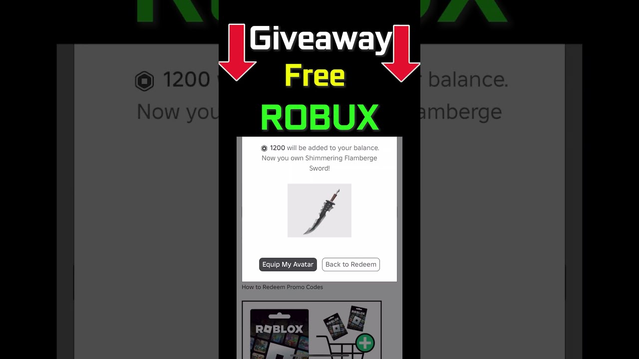 FREE ROBUX Giveaway Roblox Robux Shorts