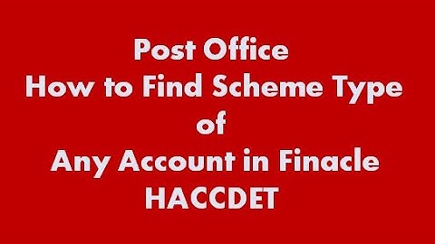 HACCDET General Account Details in Finacle