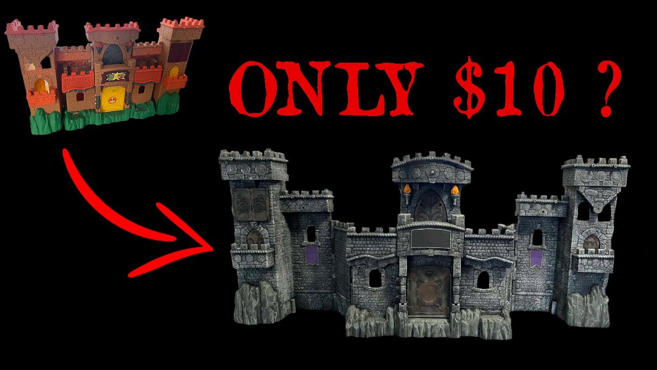How to paint a Castle FAST- Imaginex Toy Castle for D&D / DM Screen
