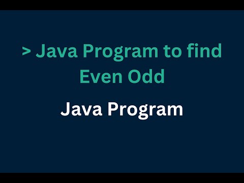 Java Program to check even and odd number | If else statement example | language for beginners