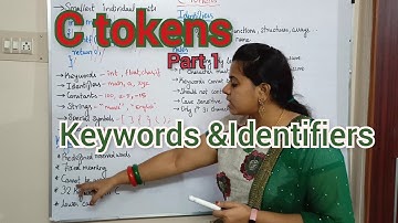 C9 | C tokens tamil | Keywords and Identifiers in C | What is c tokens | C program Part 9