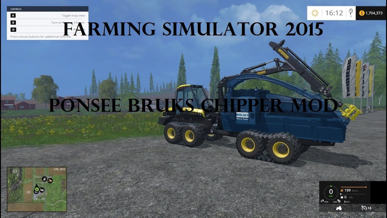 Farming Simulator 2015 : Ponsee Bruks Chipper Mod - YouTube