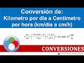 Kilómetros por día a Centímetros por hora (km/día a cm/h)