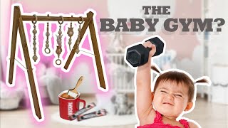 Wooden baby gym play - Nordic Style (COFFEE STAINED)