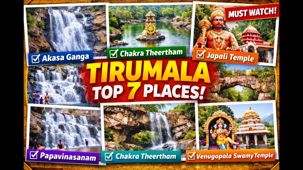 Top 7 Must Visit Places in Tirumala | Tirumala Hidden Gems 😲 | Tirumala Full Tour Guide 🙏