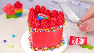 🌈 Satisfying Miniature Rainbow Kitkat Cake Decorating | Amazing Miniature Kitkat Recipe Ideas