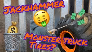 Cutting 66 inch Monster Truck Tires