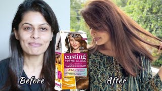 I did this myself! DIY Hair Color at Home with L’Oreal Paris Casting Crème Gloss Ultra Visible|Kavya