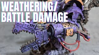 Weathering and battle damage on Deff Dread for ORKTOBER!
