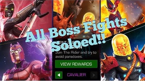 MCOC - Recursion EQ - Cavalier Difficultly - All Boss Fights Solos - Red Goblin & Cosmic Ghost Rider