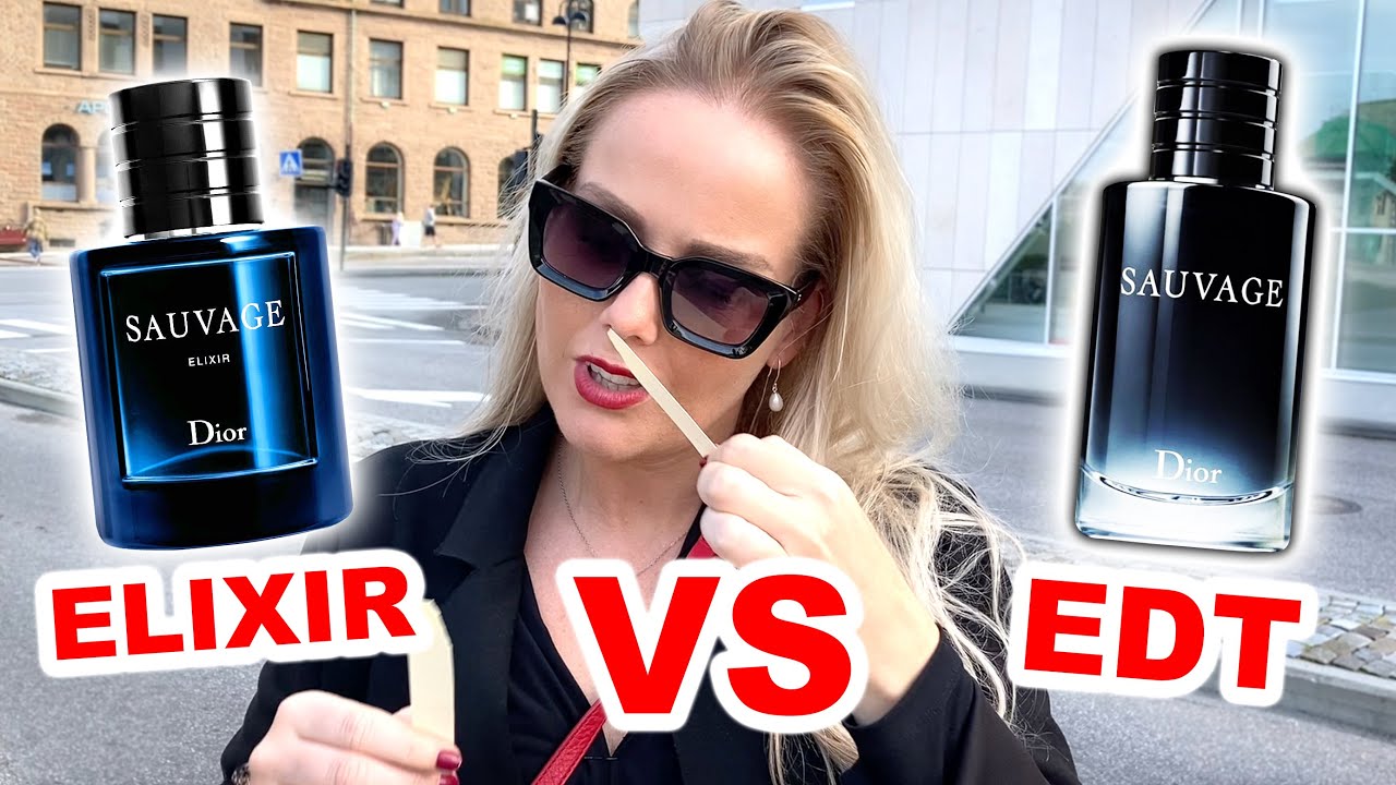 DIOR SAUVAGE ELIXIR vs SAUVAGE EDT **Women's Reactions** WHICH ONE SMELLS  MORE ATTRACTIVE 💋 