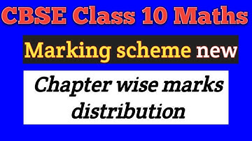 Chapter wise marks distribution of maths class 10 CBSE board| blue print of maths classX