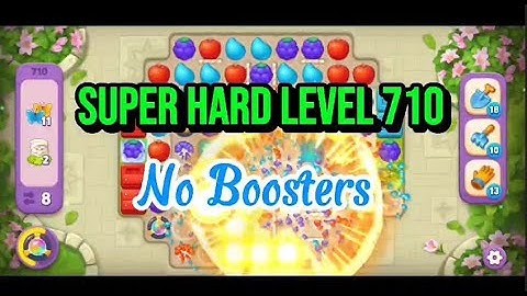 Super Hard Level Puzzle 710 No Boosters 💫 Match-3 Game Gardenscapes #games #gameplay #gaming