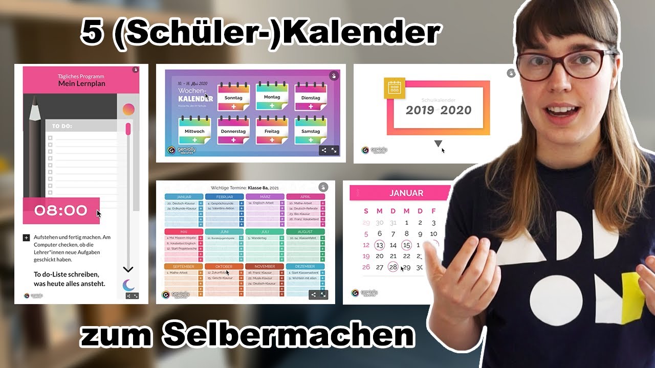 Tutorial: 5 kostenlose, kreative (Schüler-)Kalender mit Genial.ly 