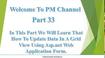 How To Update Data In A Grid View Using Asp.net Web Application Form Part 1.