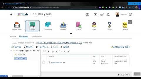 Organizing File Structure in D2L