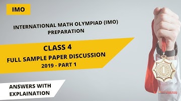 IMO Grade 4 Sample Paper Solution (2019) - Part 1