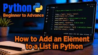 add element in list python |How to Add an Element to a List in Python #python #python3 #append #list