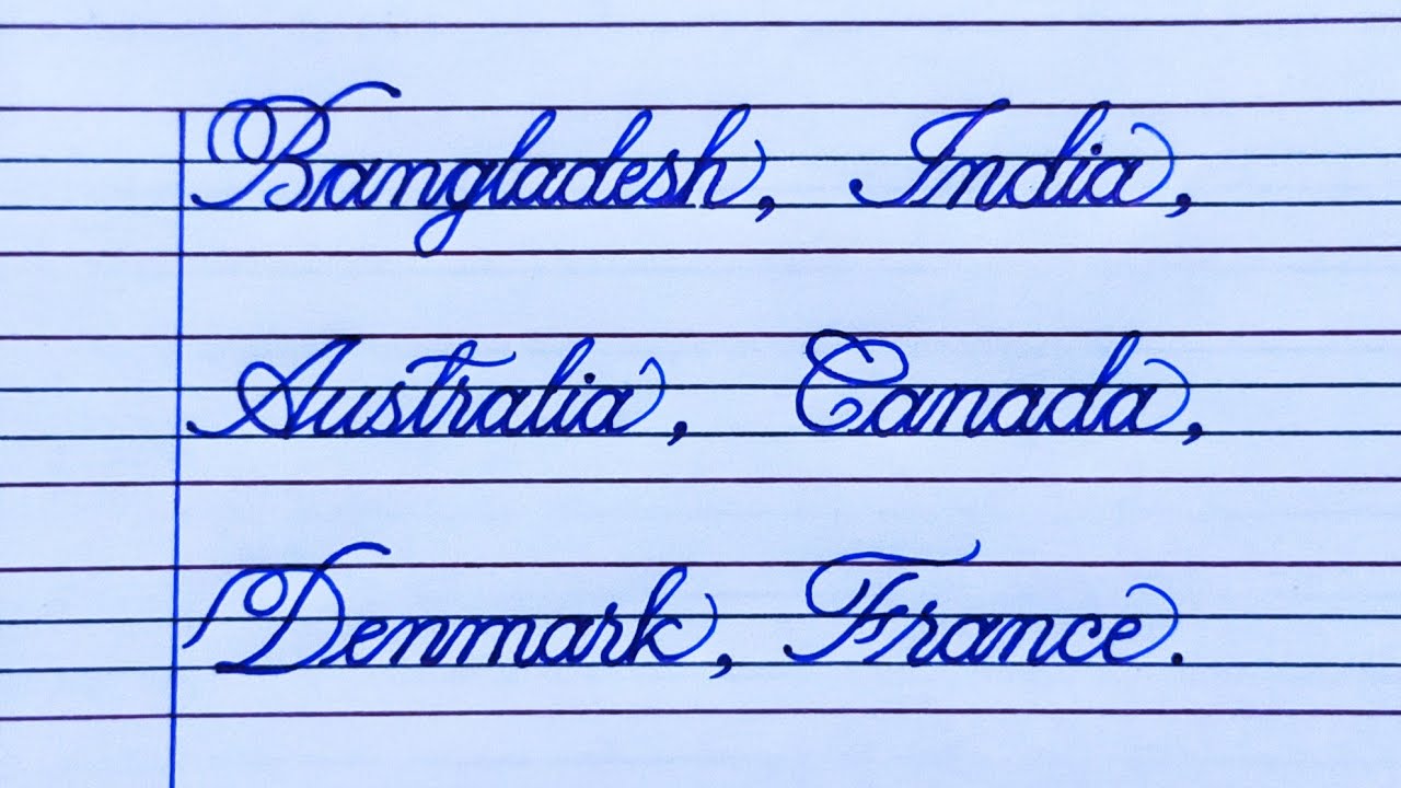 wonderful cursive handwriting. Stylish cursive hanswriting. beautiful ...