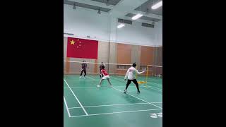 Badminton 🏸 with funny prank 😂 #badminton #shuttlesmash #badmintonlovers #smash #prank
