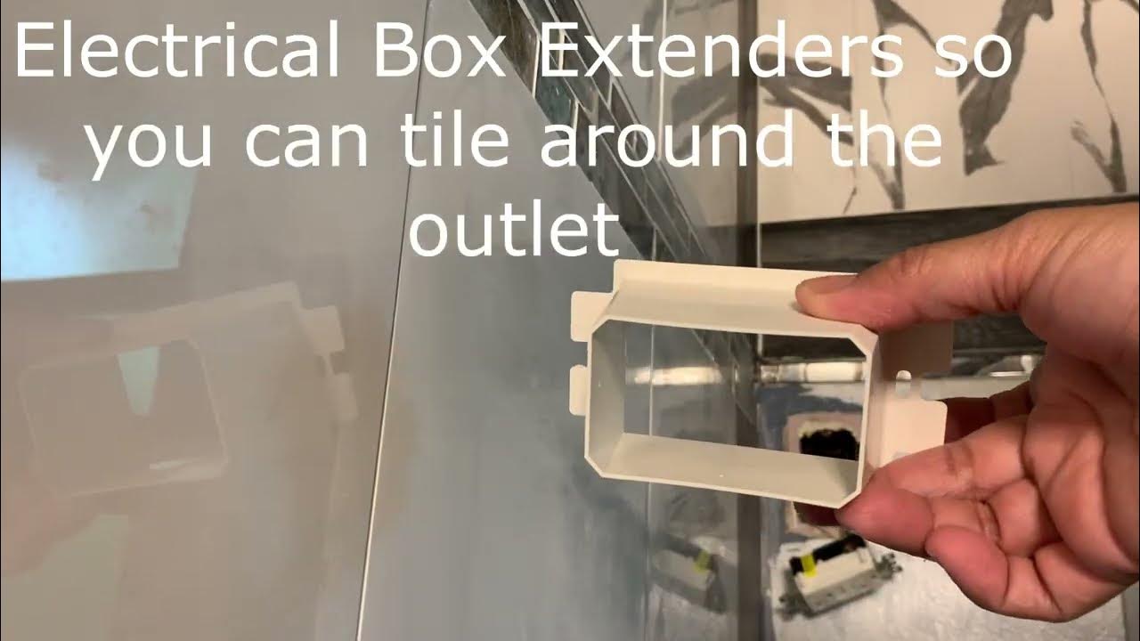REPLACING A GFCI ELETRICAL OUTLET ADD ELECTRICAL BOX EXTENDER AND
