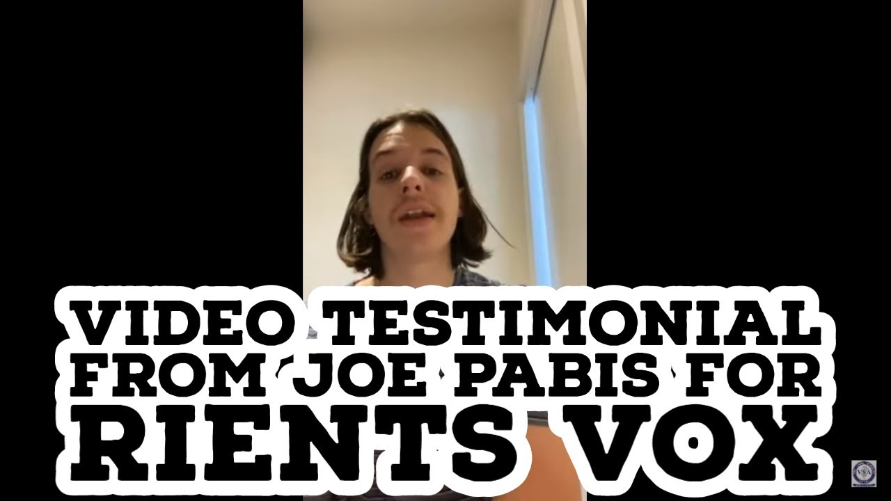 Video testimonial from Joe Pabis for Rients Vox