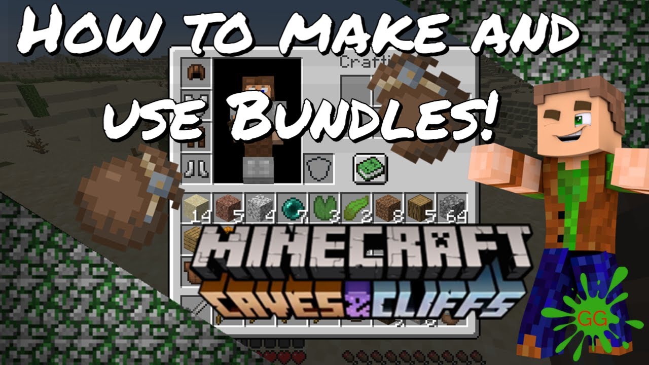 Gob's Quickies - Minecraft 1.17 - Caves & Cliffs - How to make and use Bundles! - YouTube