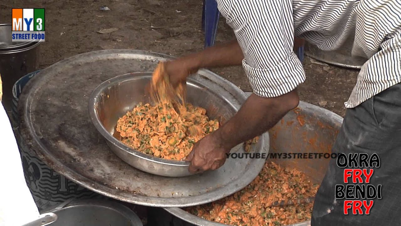 OKRA FRY BENDI FRY | STREET FOOD IN INDIA | Rajahmundry Streets Food street food
