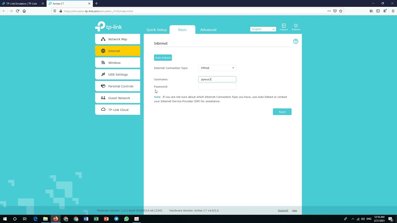 Using TP Link Emulator in TP Link Website YouTube
