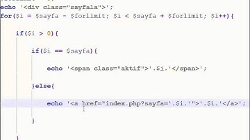 Php ile Sayfalama Yapımı (Gelişmiş)