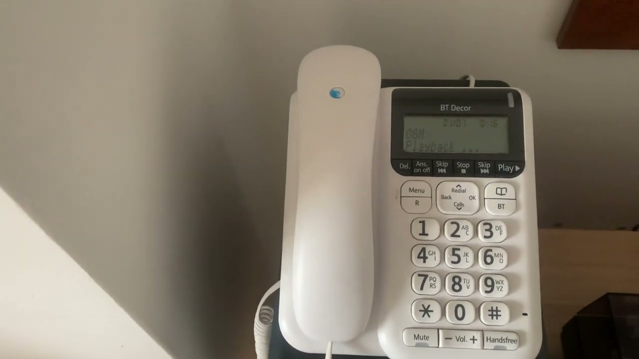 Bt decor 2500 answer machine