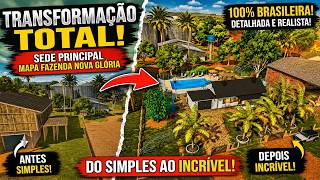 CRIEI UMA SEDE BRASILEIRA COMPLETA NO MAPA NOVA GLÓRIA 🚜🔥 @nattoplay